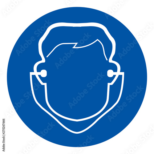 Wear Earplugs Symbol Sign,Vector Illustration, Isolated On White Background Label. EPS10