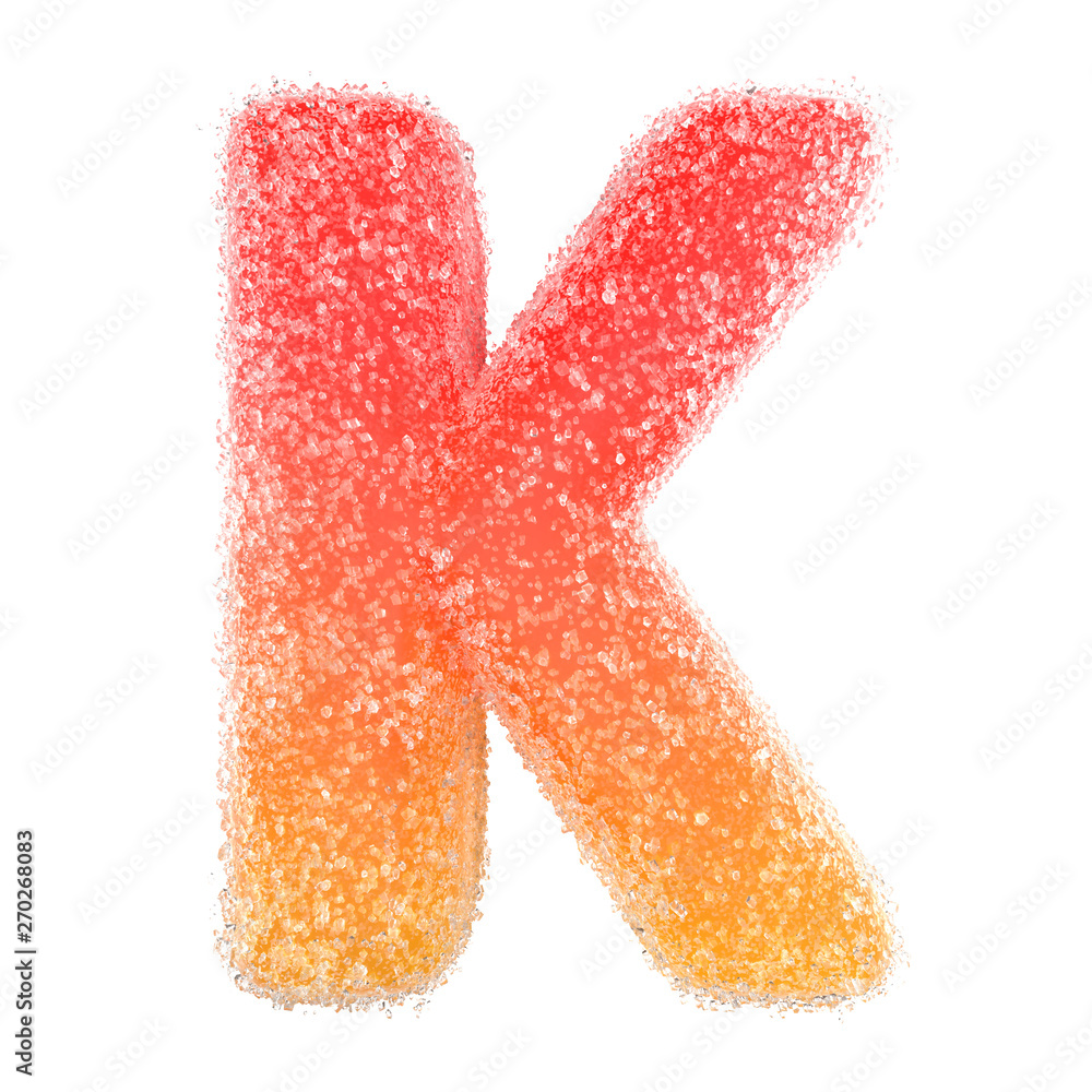 K - Letter of the alphabet made of candy K - Letter of the alphabet made of candy