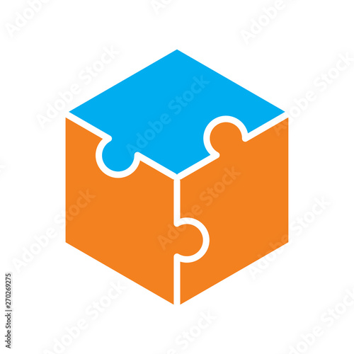Puzzle icon on background for graphic and web design. Simple vector sign. Internet concept symbol for website button or mobile app.