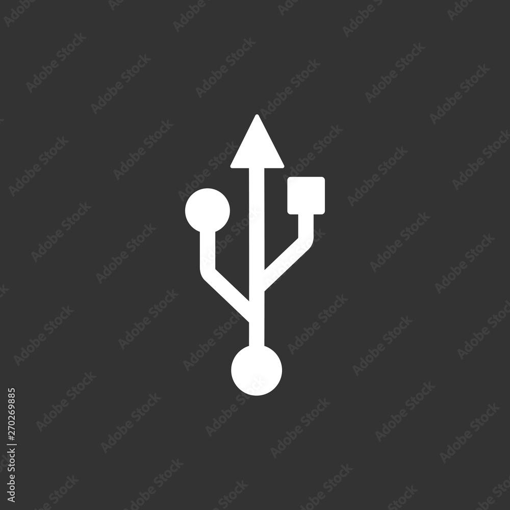 USB symbol icon vector USB symbol icon vector