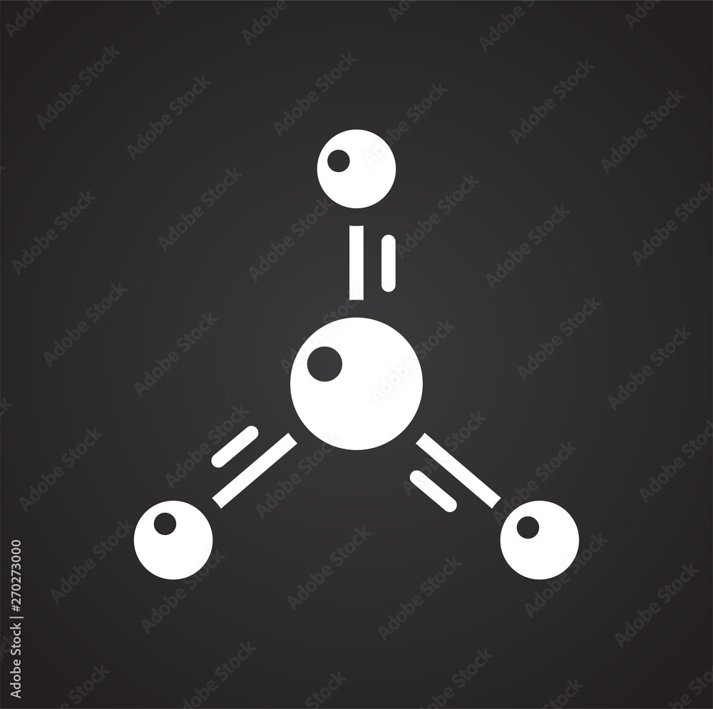 Molecule icon on background for graphic and web design. Simple vector sign. Internet concept symbol for website button or mobile app. Molecule icon on background for graphic and web design. Simple vector sign. Internet concept symbol for website button or mobile app.