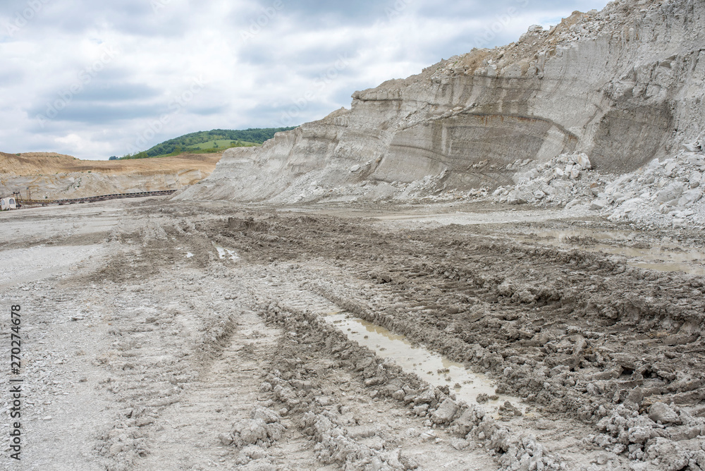 Limestone and marl quarry as concept for mining industry