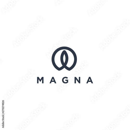 yoga human linear logo. Thread person flower balance logotype. Creative spa, guru vector mark.