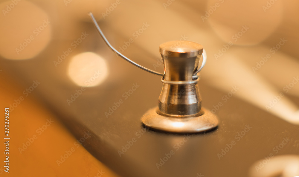 guitar peg and strings, macro, musical club banner concept guitar peg and strings, macro, musical club banner concept