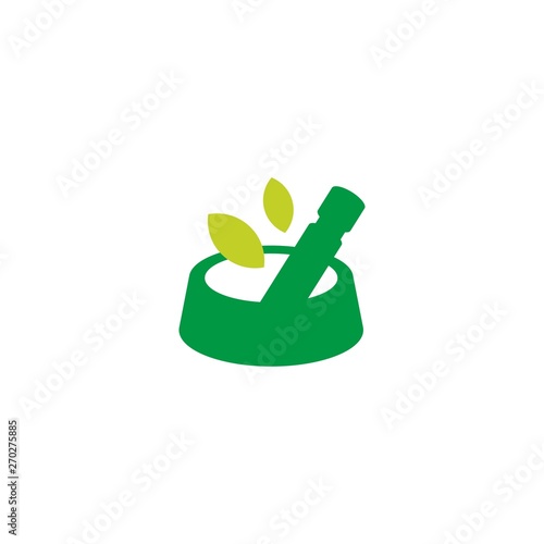 pet food bowl herbal concoction logo vector icon illustration