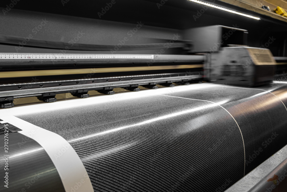 Obraz premium Large format digital printing machine and moving print head