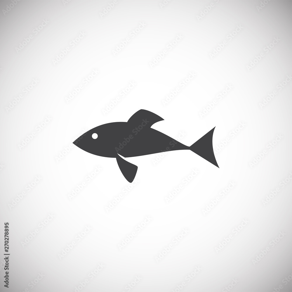 Obraz premium Fish icon on background for graphic and web design. Simple illustration. Internet concept symbol for website button or mobile app.
