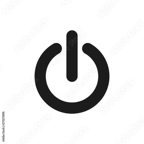 Power button icon. Flat vector illustration