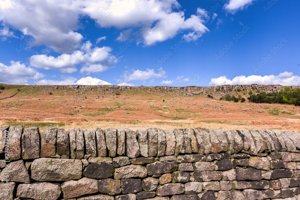 Scenic view of stone wall in Yorkshire Scenic view of stone wall in Yorkshire