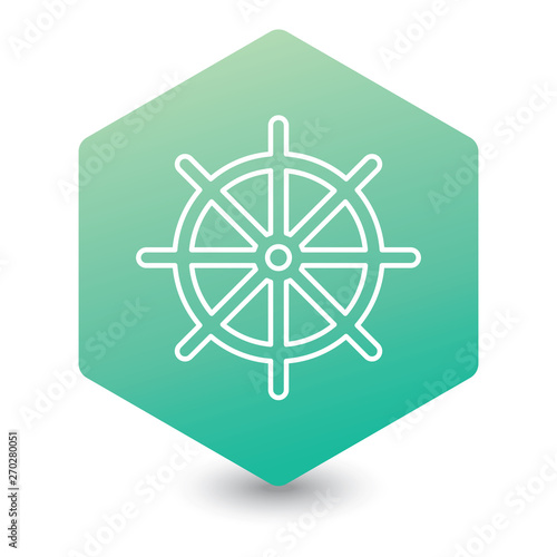 Boat steering wheel icon