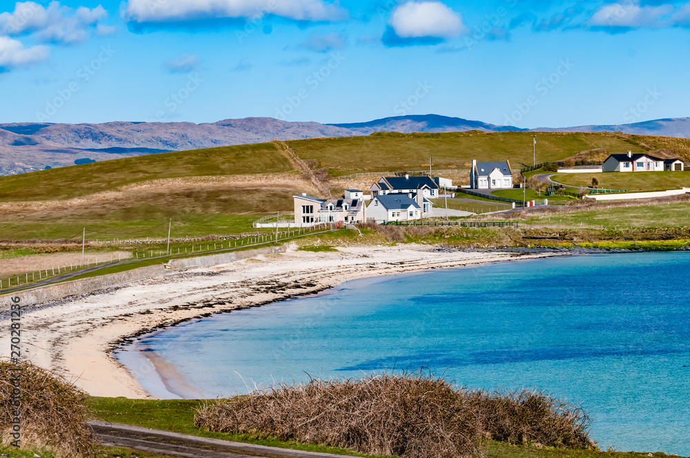 Houses and a beach at St. John's Point, Donegal, Ireland. Houses and a beach at St. John's Point, Donegal, Ireland.