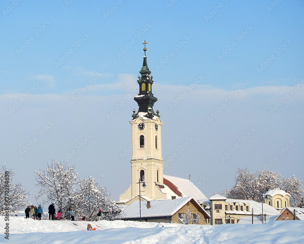 Serbian orthodox church of saints COSMAS AND DAMIAN, Futog, near Novi Sad