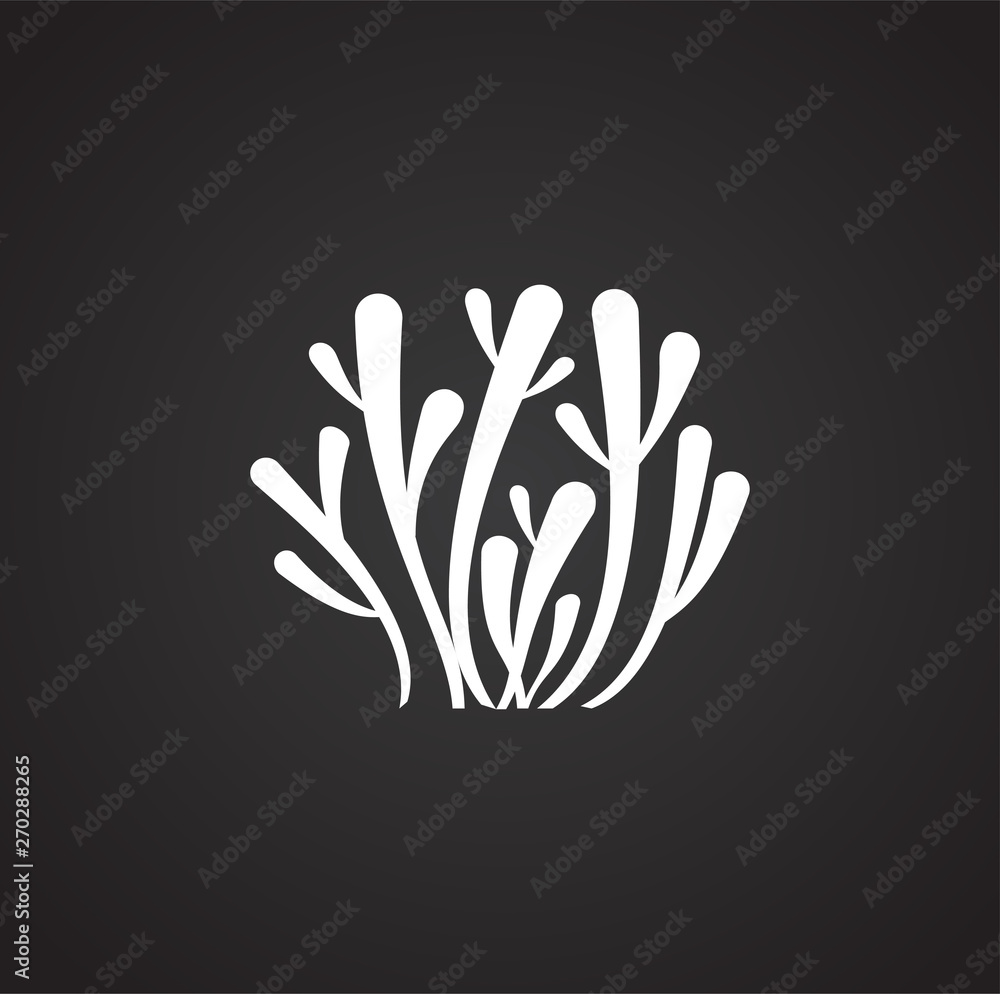Fototapeta premium Coral icon on background for graphic and web design. Simple illustration. Internet concept symbol for website button or mobile app.