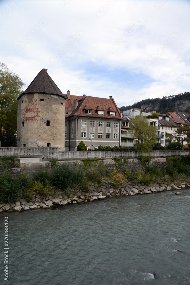 Ill und Wasserturm in Feldkirch Ill und Wasserturm in Feldkirch