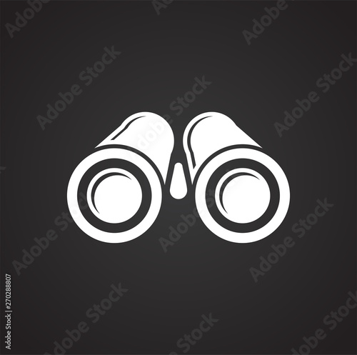 Binocular icon on background for graphic and web design. Simple vector sign. Internet concept symbol for website button or mobile app.