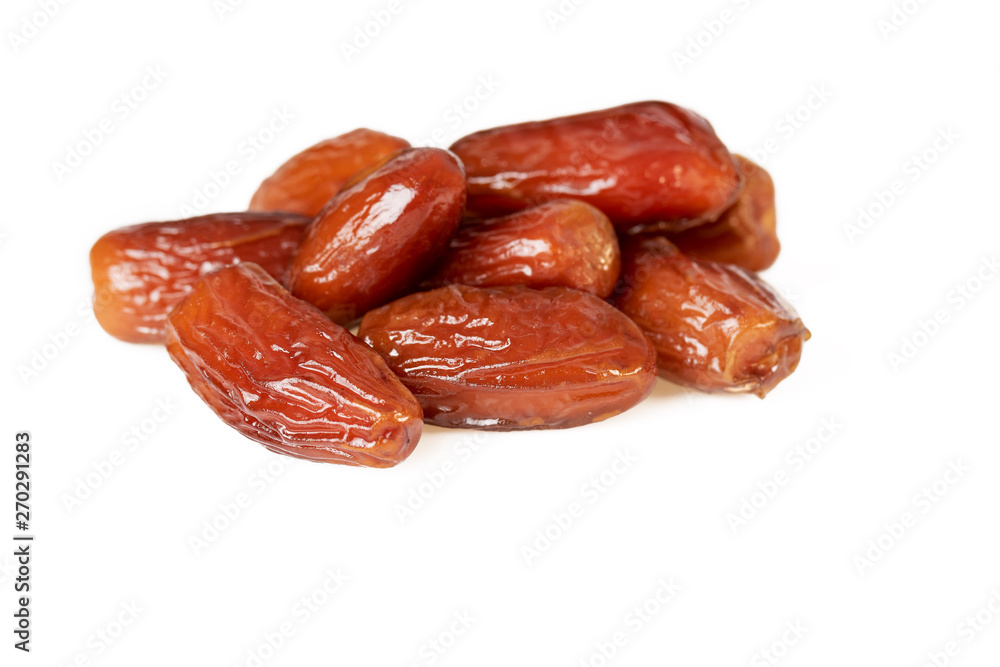 Sweet dates fruit or pile of dried dates isolated on white background Sweet dates fruit or pile of dried dates isolated on white background