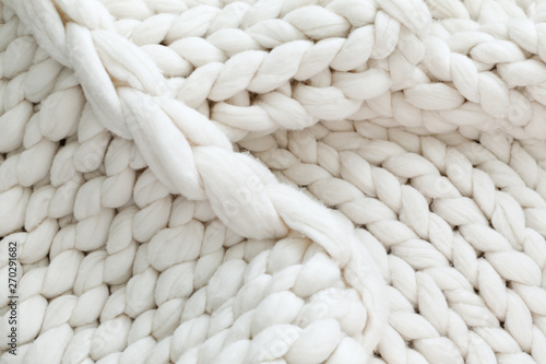 White texture background from merino blanket photo