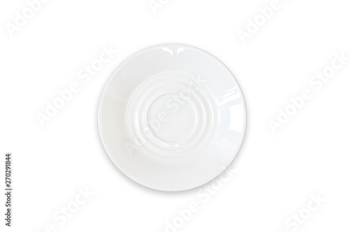 empty white plate / top view empty plate