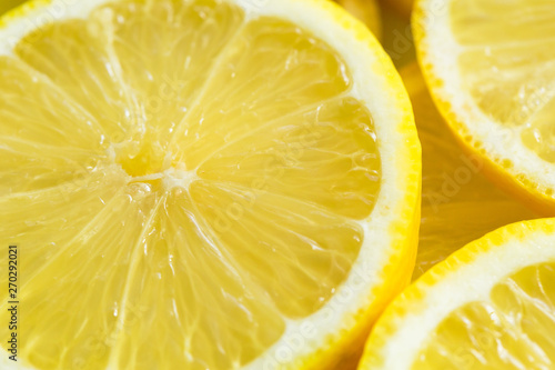 Lemon slices closeup