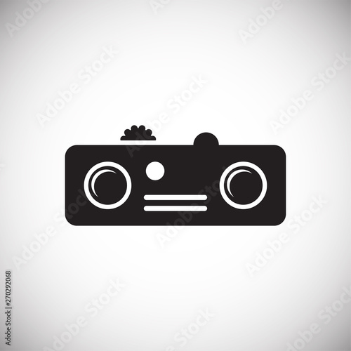 Binocular icon on background for graphic and web design. Simple vector sign. Internet concept symbol for website button or mobile app.