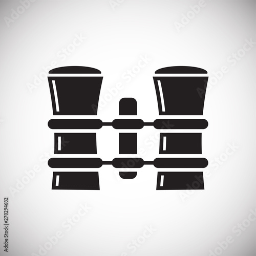 Binocular icon on background for graphic and web design. Simple vector sign. Internet concept symbol for website button or mobile app. photo