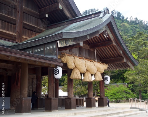 Izumo Grand Shrine Kaguraden with Shimenawa photo