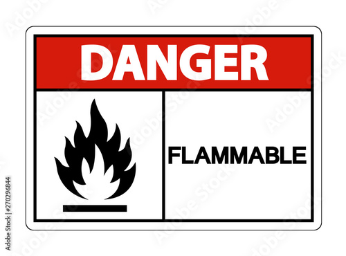 Danger Flammable Symbol Sign Isolate On White Background,Vector Illustration