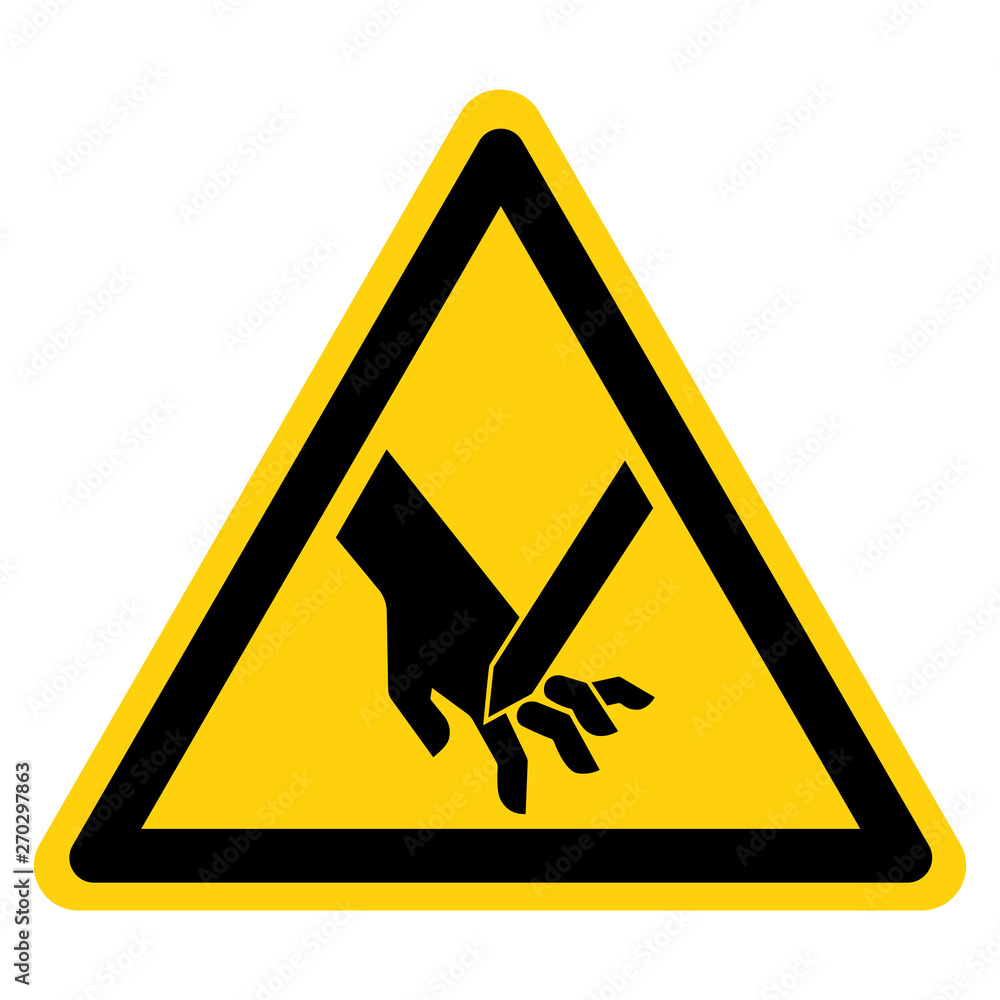 Cutting Of Fingers Angled Blade Symbol Sign Isolate On White Background,Vector Illustration Cutting Of Fingers Angled Blade Symbol Sign Isolate On White Background,Vector Illustration