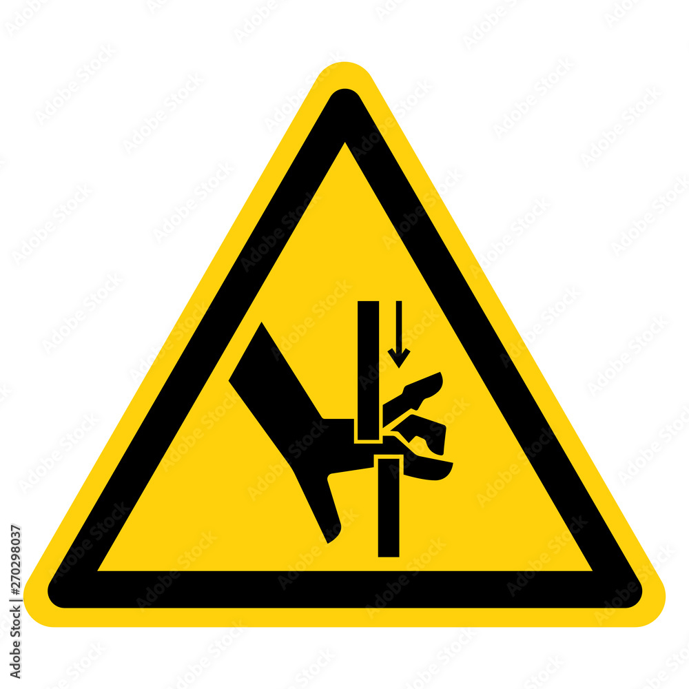 Hand Crush Moving Parts Symbol Sign Isolate On White Background,Vector Illustration Hand Crush Moving Parts Symbol Sign Isolate On White Background,Vector Illustration