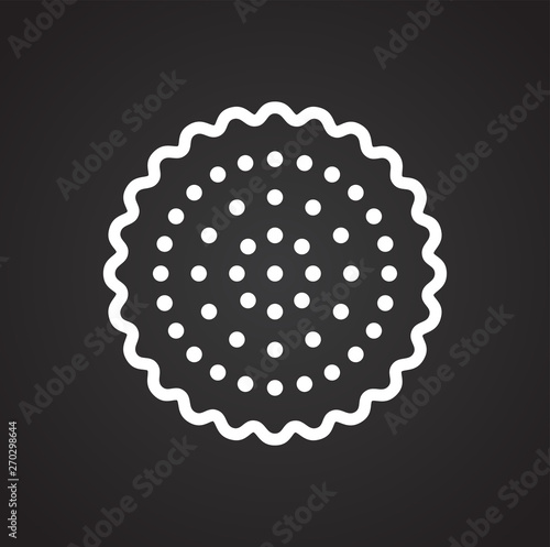 Cookie icon on background for graphic and web design. Simple vector sign. Internet concept symbol for website button or mobile app.