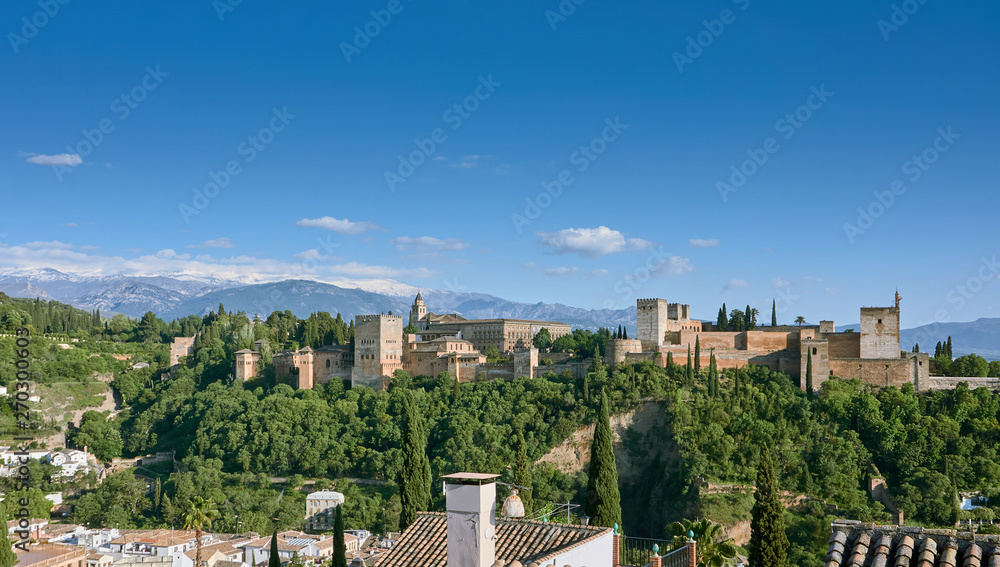 View of the Alhambra castle from San Miguel viewpoint