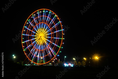 ferris wheel at night in batumi