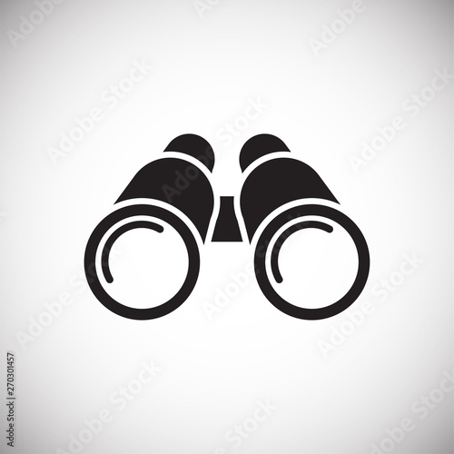 Binocular icon on background for graphic and web design. Simple vector sign. Internet concept symbol for website button or mobile app.
