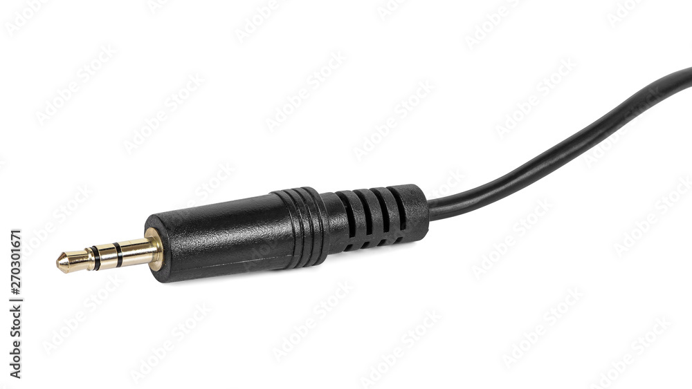 Audio mini jack plug on white background Audio mini jack plug on white background