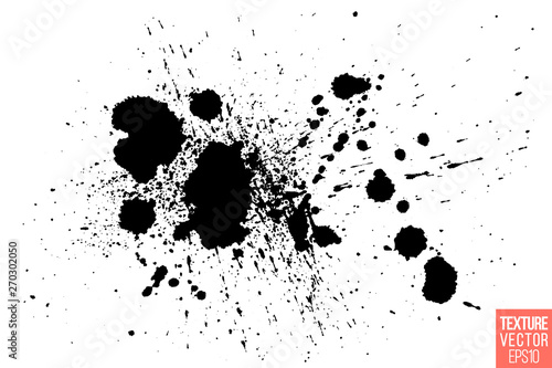 Set of blots and stains isolated on white background vector.