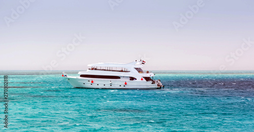 Obraz na plátně Red Sea Motor Yacht Egypt, Dahab in Egypt