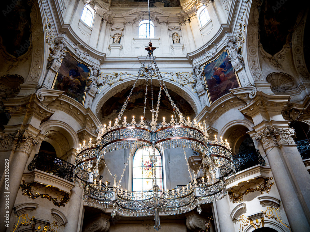 Chandelier in the church of St Nicholas in the old Town Square