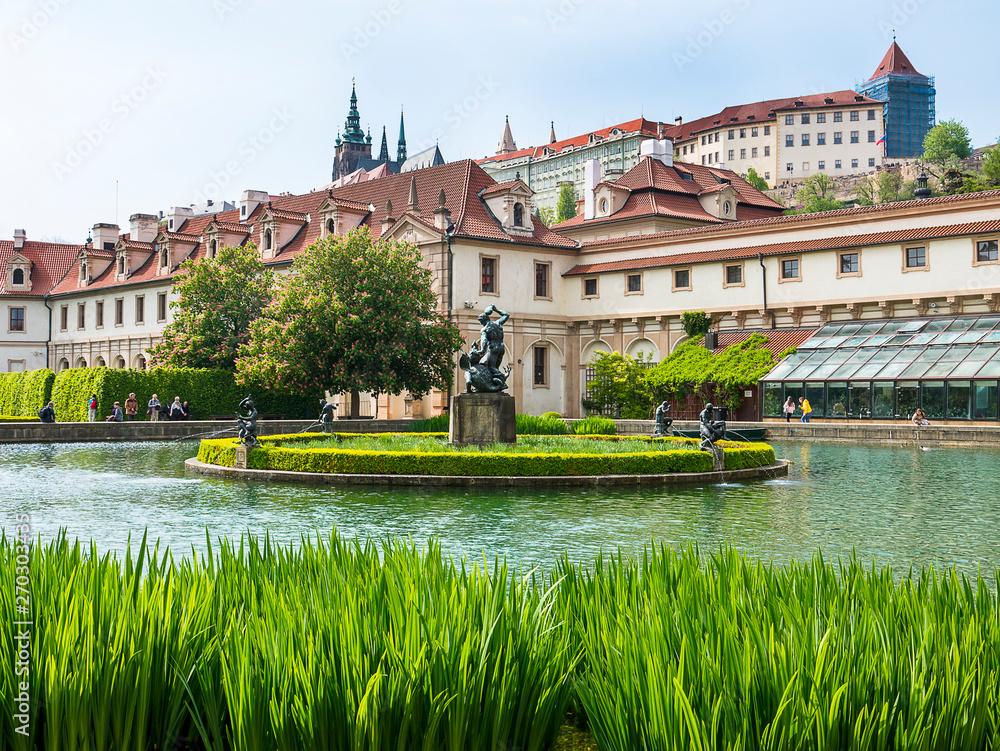 The Senate Gardens in the city of Prague in the Czech Republic The Senate Gardens in the city of Prague in the Czech Republic