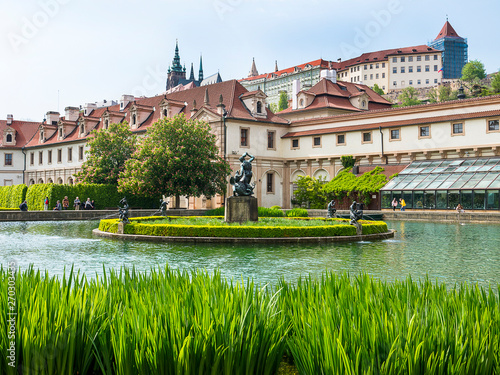 Photography The Senate Gardens in the city of Prague in the Czech Republic