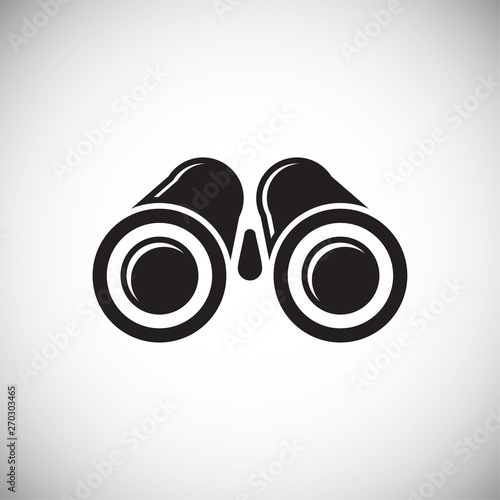 Binocular icon on background for graphic and web design. Simple vector sign. Internet concept symbol for website button or mobile app. photo