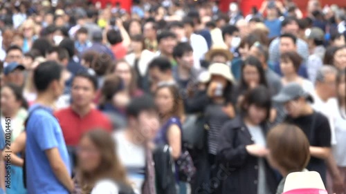 Wallpaper Mural 東京　群衆イメージ　浅草寺　スーパースローモーション　240fps　アウトフォーカス　ぼかし Torontodigital.ca