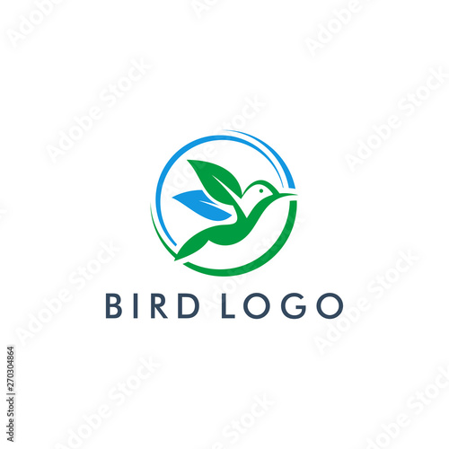 bird logo template, Abstract animal flying icon design - vector