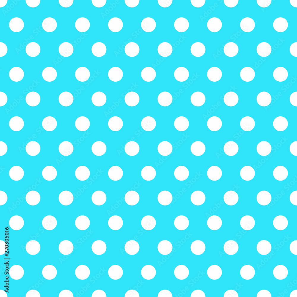 bright light blue Seamless Background with Polka Dot pattern. Polka dot  fabric. Retro pattern. Casual stylish white polka dot texture on bright  light blue background. Stock Illustration | Adobe Stock