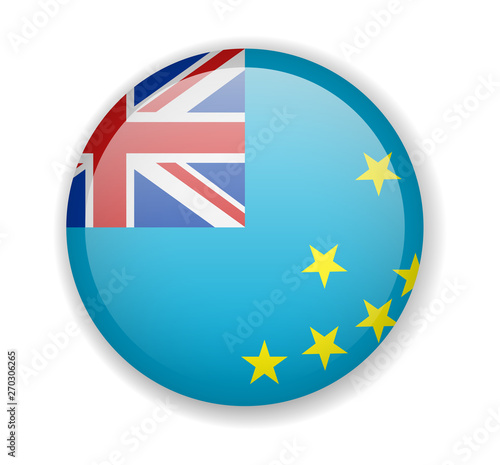 Free Download Tuvalu flag round bright icon on a white background - GFXLoad