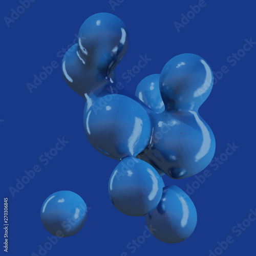 3D Blue Abstract Spheres