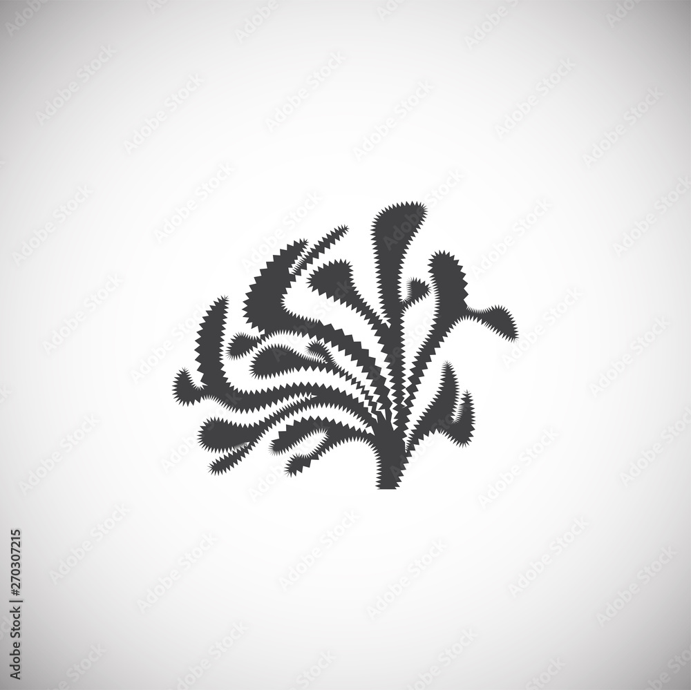 Obraz premium Coral icon on background for graphic and web design. Simple illustration. Internet concept symbol for website button or mobile app.