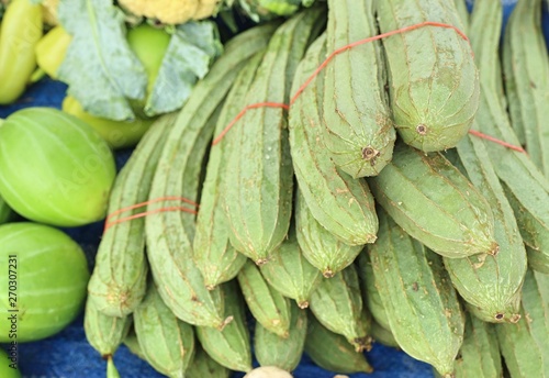 fresh luffa in market
