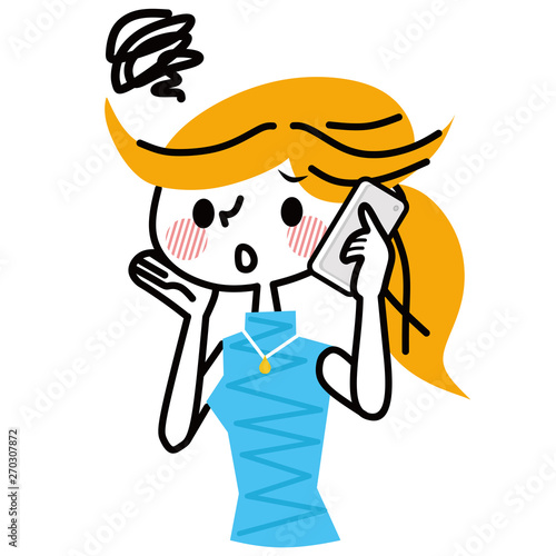 電話　女性　不安