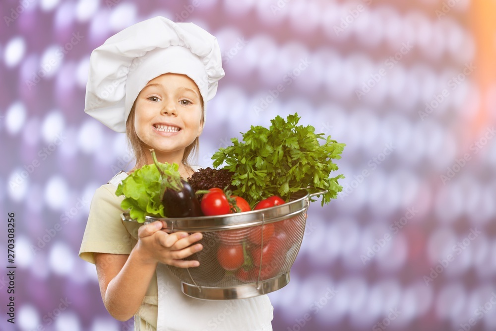 Portrait of adorable little girl preparing healthy food at kitchen Portrait of adorable little girl preparing healthy food at kitchen