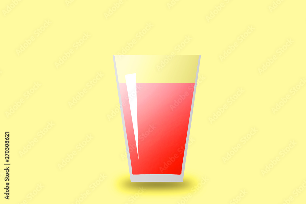Illustration of tomato juice in a glass cup. グラスに入ったトマトジュースのイラスト Illustration of tomato juice in a glass cup. グラスに入ったトマトジュースのイラスト